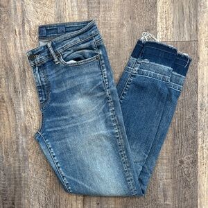 Lucky Brand Ava Legging Blue Distressed Jeans Size 6